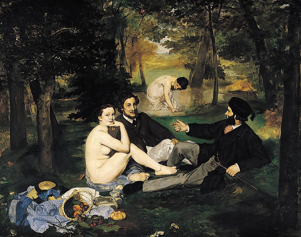 Édouard_Manet_-_Le_Déjeuner_sur_l'herbe Tableau du déjeuner sur l'herbe de Manet