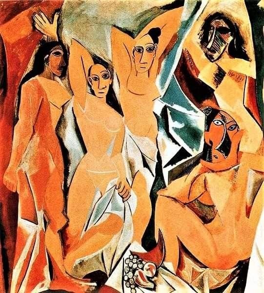 Les demoiselles d'avignon Tableau des demoiselles d'avignon de Picasso